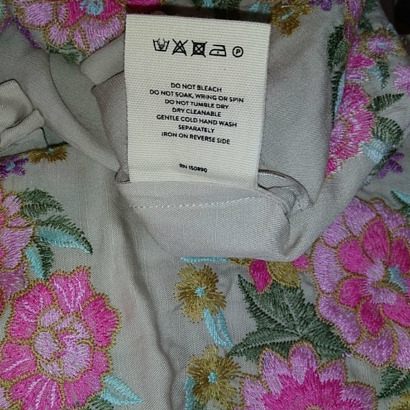 Cleo Tunic Dress Latte Embroidered Spell Designs S - Picture 15 of 16